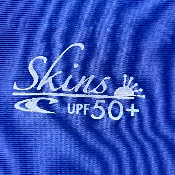 O'Neill Skins Blue Long Sleeve Rash Guard Slim Fit Womens Large Beach Summer - Picture 5 of 7